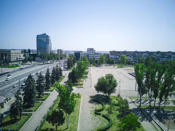 Street View Intourist Hotel Zaporozhye Ucrania 2018 Fotos de stock libres de derechos