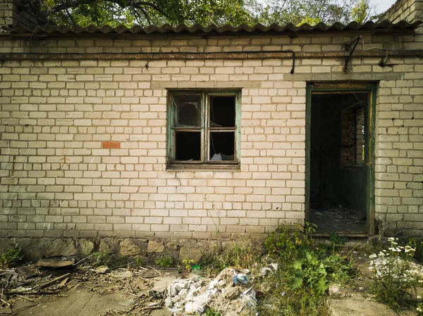 Ανατριχιαστικό Παλιό Κτίριο Ζαπορόζιε Ουκρανία Αυγούστου 2018 — Φωτογραφία Αρχείου