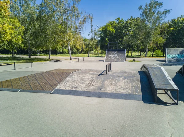 Zaporozhye, Ukrayna, 23 Ağustos 2018 bir paten parkı.