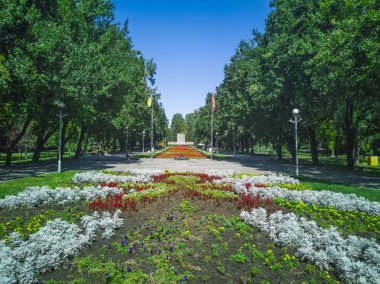 Zaporozhye, Ukrayna, 23 Ağustos 2018 Park.