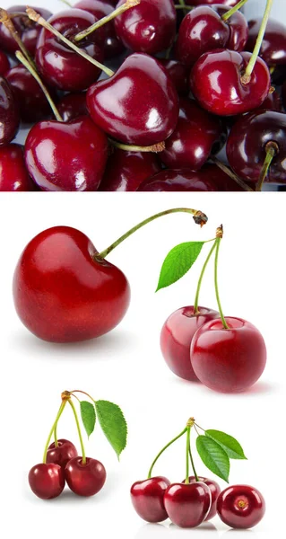 Kirschen auf weiem Hintergrund, rote, gesunde und se Kirschen. Beyaz arka planda kiraz, kırmızı, sağlıklı ve tatlı kiraz. Kiraz, meyve, yemek, kırmızı, tatlı, kiraz, taze, Kirsche, Obst, Lebensmittel, çürük, s, frisch,