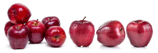 Taze Meyve Beyaz Arka Planda Elma Karışımı Frische Frchte Apfelmischung — Stok fotoğraf