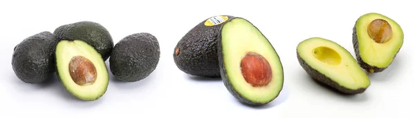 Taze meyve, beyaz arka planda avokado karışımı. Frische Frchte, Avocado-Mischung auf weiem Hintergrund..