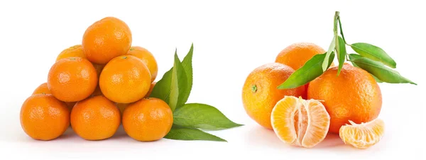 Apelsin Frukt Mandarin Citrus Singel Mandarin Mat Blad Färsk Vitamin — Stockfoto