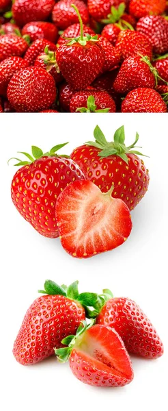 Beyaz arka planda kırmızı, sağlıklı ve tatlı çilekler. Erdbeeren, rote, gesunde und se Erdbeeren auf weiem Hintergrund.çilek, meyve, kırmızı, taze, Erdbeere, Obst, frisch,