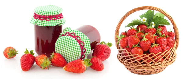 Aardbeien Rode Gezonde Zoete Aardbeien Witte Achtergrond Erdbeeren Rote Gesunde — Stockfoto