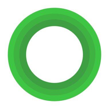 Modern yeşil daire logosu. Düzenlenebilir vektör.