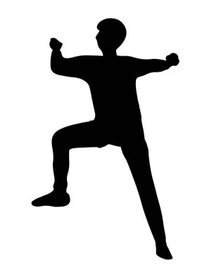 Tırmanma duvarındaki bir adamın vektör çizimi. Tırmanma duvarındaki bir kişinin silüeti. Dağcılar için antrenman. Kayalanma.