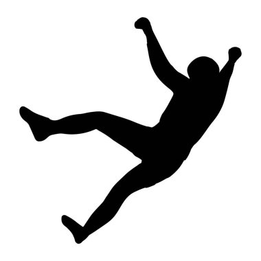 Tırmanma duvarındaki bir kızın vektör çizimi. Kaya tırmanışı.