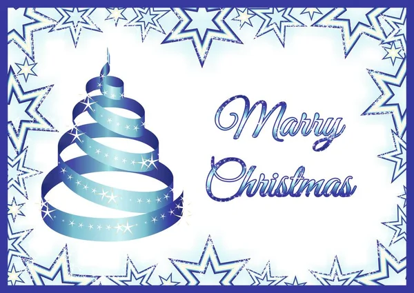 Noel resimli kart, kartpostal, mavi hediye kartı, Noel kartı. Bir hediye için uygun kart.