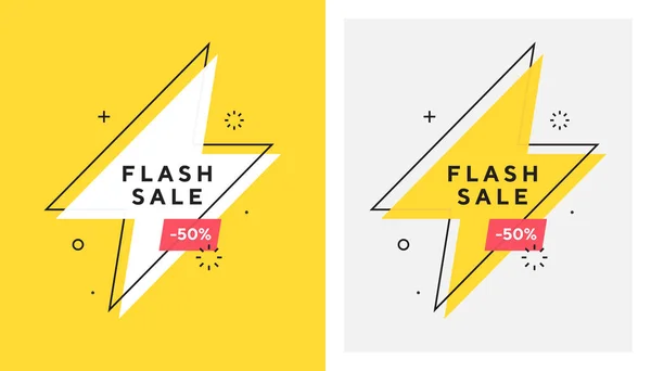 Colorido Moda Vector Flash Venta Banners — Archivo Imágenes Vectoriales