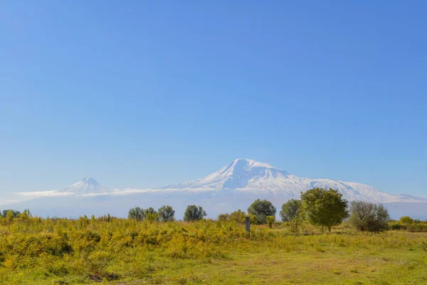 Una Vista Panorámica Mout Ararat Desde Armenia — Foto de Stock