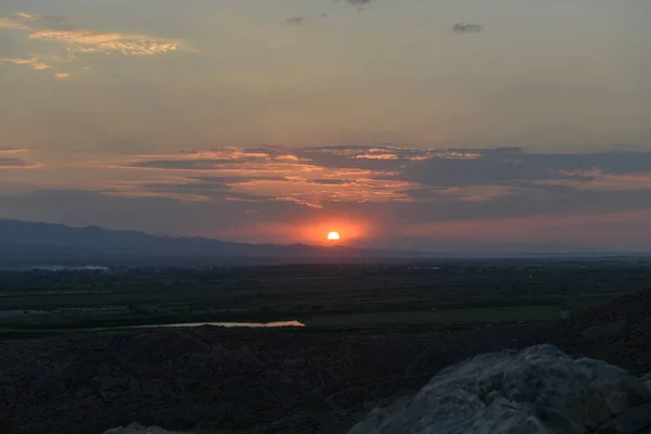 Západ Slunce Nad Mount Ararat Arménie — Stock fotografie