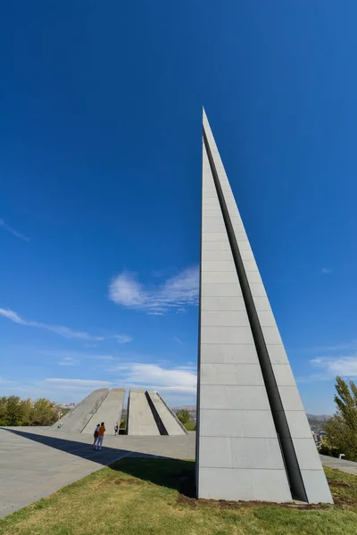 Меморіальна Пам Ятка Вірменського Геноциду Єревані — стокове фото