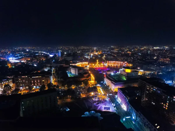 View Yerevan Capital Armenia Night Scene — Stock Photo, Image