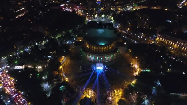 Näkymä Jerevaniin Armenian Pääkaupunkiin Yökohtaus — kuvapankkivideo