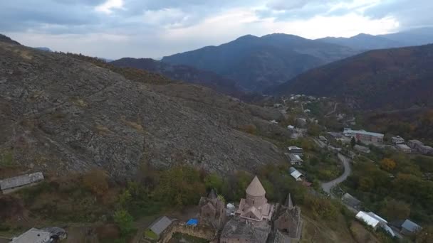 Algemeen Beeld Van Het Klooster Complexe Goshavank Armenia — Stockvideo