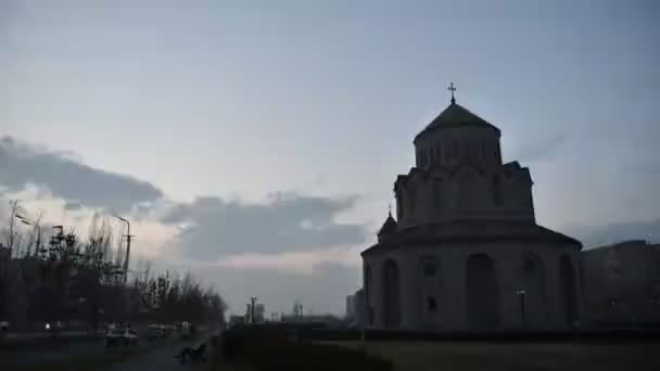 Kostel Nejsvětější Trojice Jerevanu Arménie — Stock video