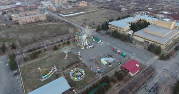 Roda Gigante Parque Inverno — Vídeo de Stock