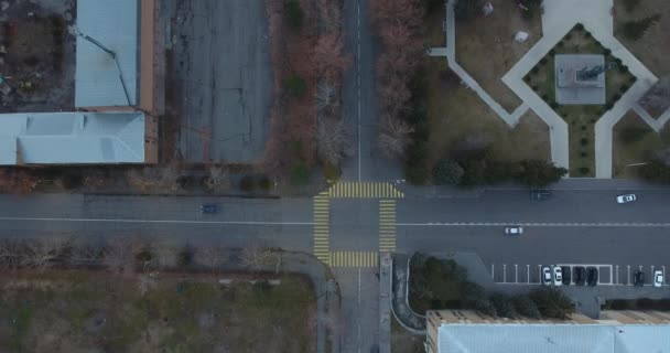 車で平面図横断歩道 — ストック動画
