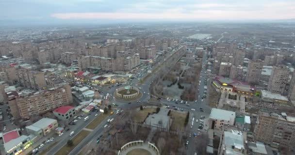 Vista Arial Ciudad Ereván Distrito Malatia Sebastia Armenia — Vídeo de stock