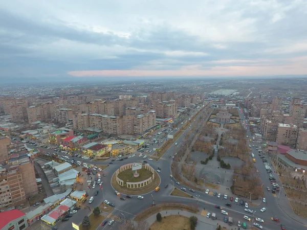 Arial Widok Dzielnicy Miasta Malatia Sebastia Yerevan Armenia — Zdjęcie stockowe