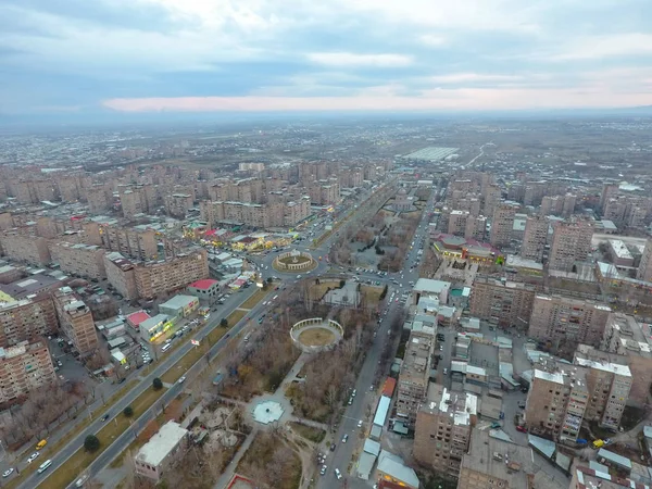 Vista Arial Ciudad Ereván Distrito Malatia Sebastia Armenia — Foto de Stock