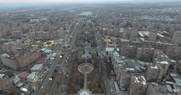 Vista Arial Ciudad Ereván Distrito Malatia Sebastia Armenia — Vídeo de stock