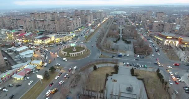 Vista Arial Ciudad Ereván Distrito Malatia Sebastia Armenia — Vídeo de stock