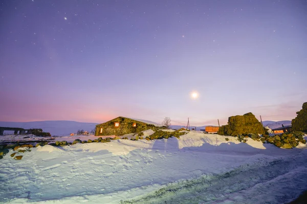 Der Wunderbare Sternenhimmel Dorf — Stockfoto