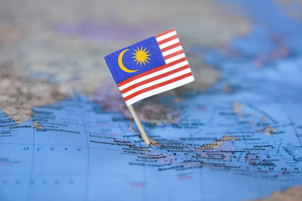 Map Flag Malaysia — Stock Photo, Image