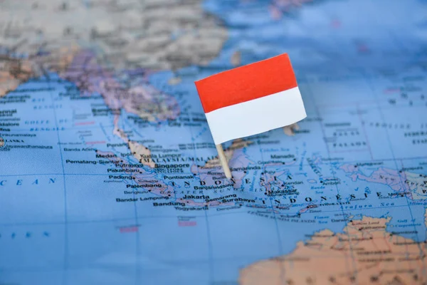 Map Flag Indonesia — Stock Photo, Image
