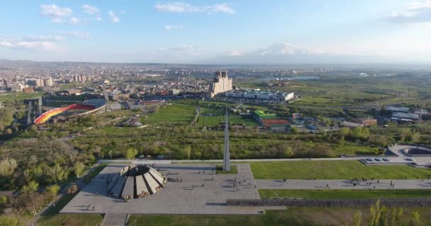 Armenian Genocide Memorial Monument Yerevan — Stock Video