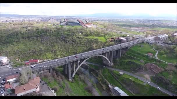 Grande Ponte Hrazdan Erevan Armenia — Video Stock