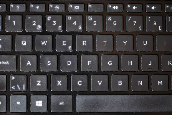 Primer Plano Qwerty Teclado — Foto de Stock