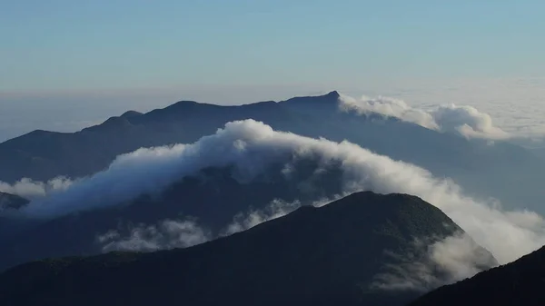 Malowniczy Widok Chmur Nad Caratuva Góry Regionie Parana Brazylia Południowa Obraz Stockowy