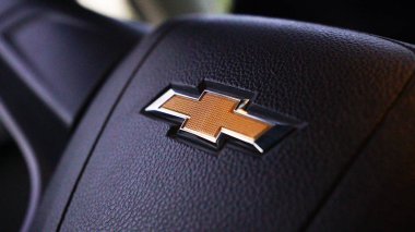 Detroit, Michigan-Ocak 2019: bir sürüş tekerleğinde GM Chevrolet logosu