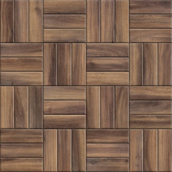 深色木制镶木地板的无缝纹理。格子木的高分辨率图案 — 图库照片