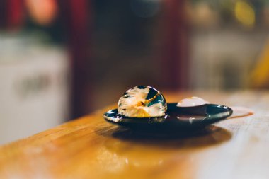 Sakura kiraz çiçekleri yağmur damla jöle | Japon puding | Gıda fotoğrafçılığı