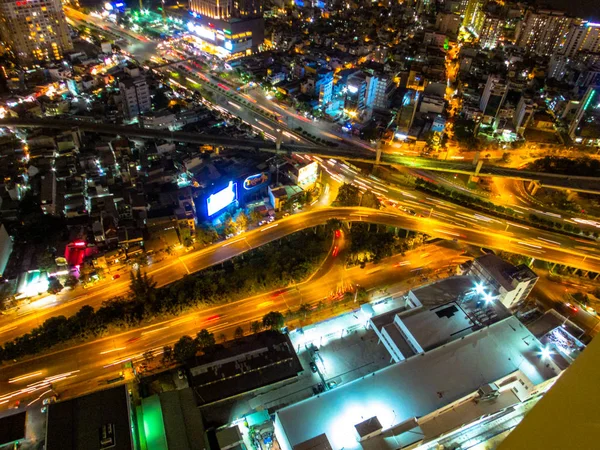 Saigon city at night view from above | Sparkling Ho Chi Minh city in Vietnam