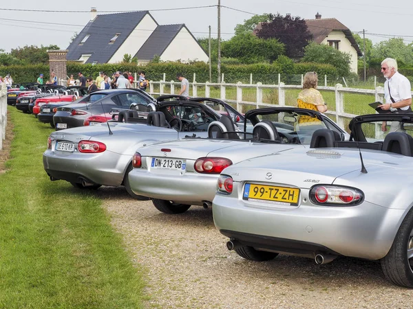 Dokumentární Snímek Redakční Elbeuf Francie Června 2018 Různé Generace Mazda — Stock fotografie