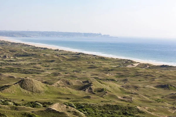 Tepeleri de Biville, Normandy, Fransa. Sahile kapalı. Çevre Vauville