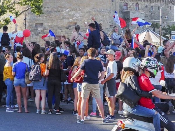 Malo Francia Julio 2018 Hinchas Franceses Identificados Después Del Partido — Foto de Stock