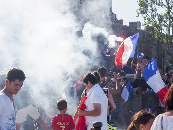 Malo Fransa Temmuz 2018 Kimliği Belirsiz Fransız Futbol Fifa Dünya — Stok fotoğraf
