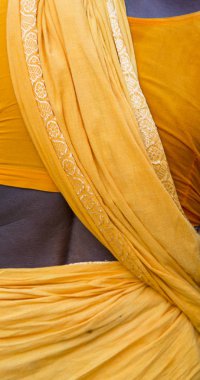 sarı sari Hintli kız arkasına yakın çekim
