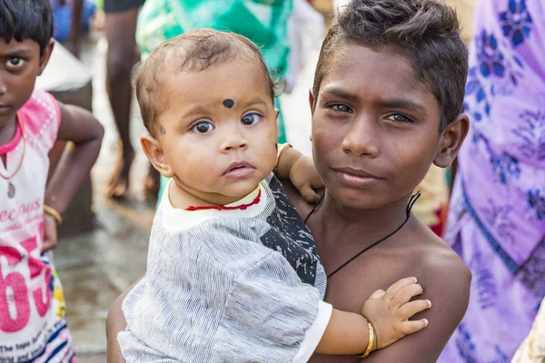 Pondichery Puducherry Tamil Nadu India Março Circa 2018 Retrato Facial — Fotografia de Stock