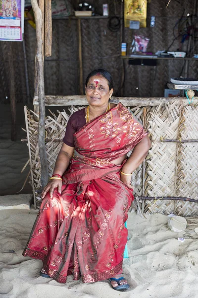 Rameshwaram Tamil Nadu India Marzo Circa 2018 Retrato Una Mujer — Foto de Stock
