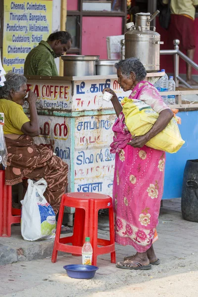 Rameshwaram Tamil Nadu India March Circa 2018 Local Tea Coffee — Stock Photo, Image