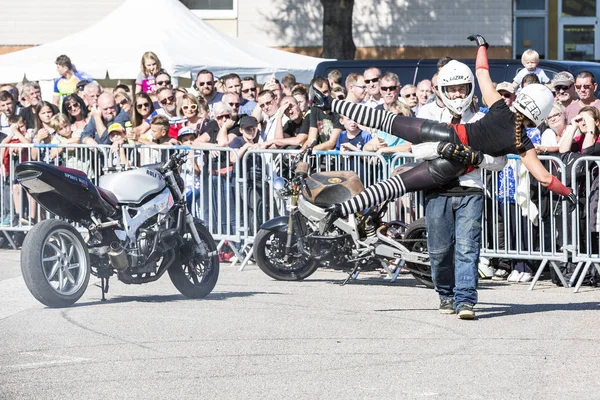 Rys Seine Námořní Normandie Francie Dnů 2018 Moto Výstava Hlavním — Stock fotografie