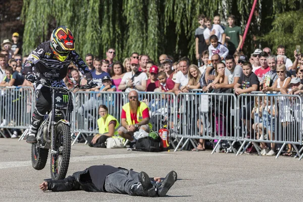 Trait Seine Maritime Normandy France Septembre 2018 Moto Show Sur — Photo